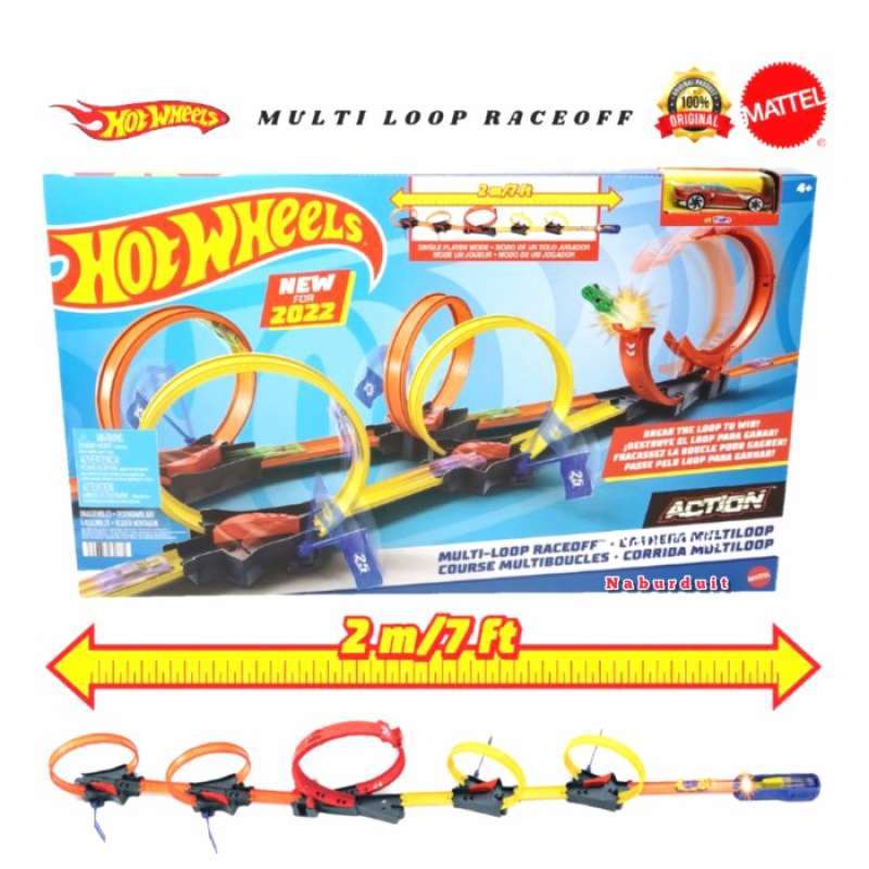 Promo Hot Wheels Track Multi Loop Raceoff Ori Mattel Track Builder