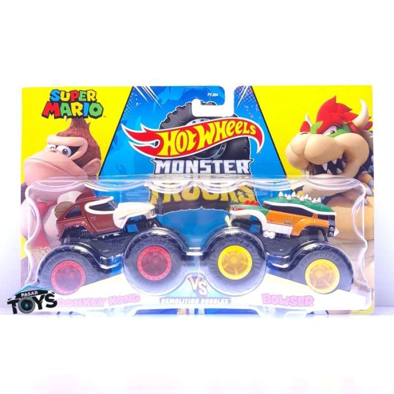 Promo Hot Wheels Monster Trucks Demolition Doubles Donkey Kong Vs Bowser Diskon Di Seller