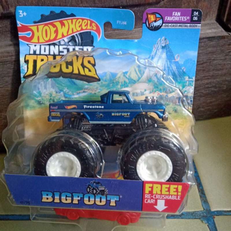 Promo HOTWHEELS HOT WHEELS MONSTER TRUCKS TRUCK BIGFOOT BIG FOOT LUTOFIA Single Diskon 50