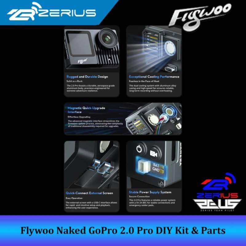 Jual Flywoo Naked Gopro Pro Diy Kit And Parts Front Cnc Case Di Seller Noelle Cengkareng