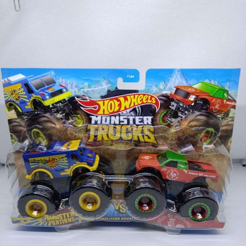 Promo Hot Wheels Monster Trucks Double Demolition Lot E Mattel Diskon Di Seller Izara
