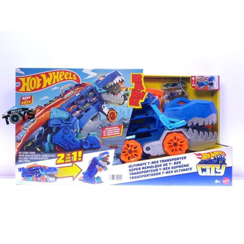 Jual Hot Wheels City Ultimate T Rex Transporter Original Mattel Di