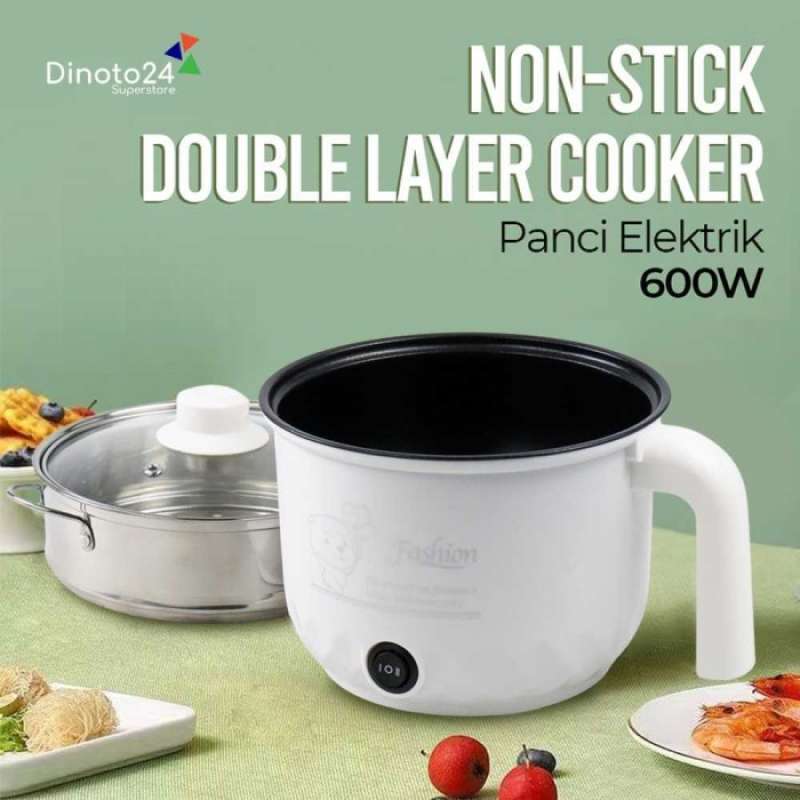 Promo Sale Panci Listrik Cooker Double Layer W Masak Mie Instan Telur Hot Pot Diskon Di