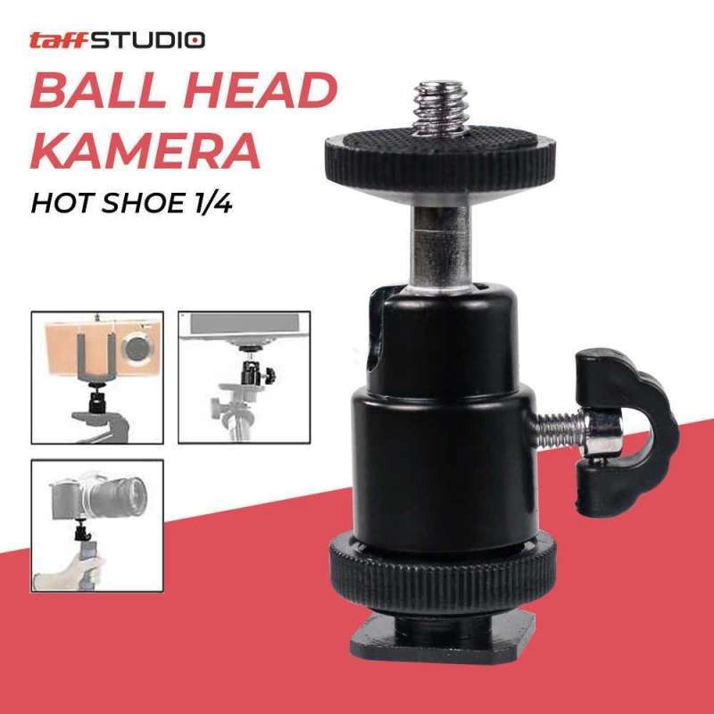 Jual Ball Head Kamera Hot Shoe Inch Universal Qm Tripod Gimbal Stabilizer Konten Kreator
