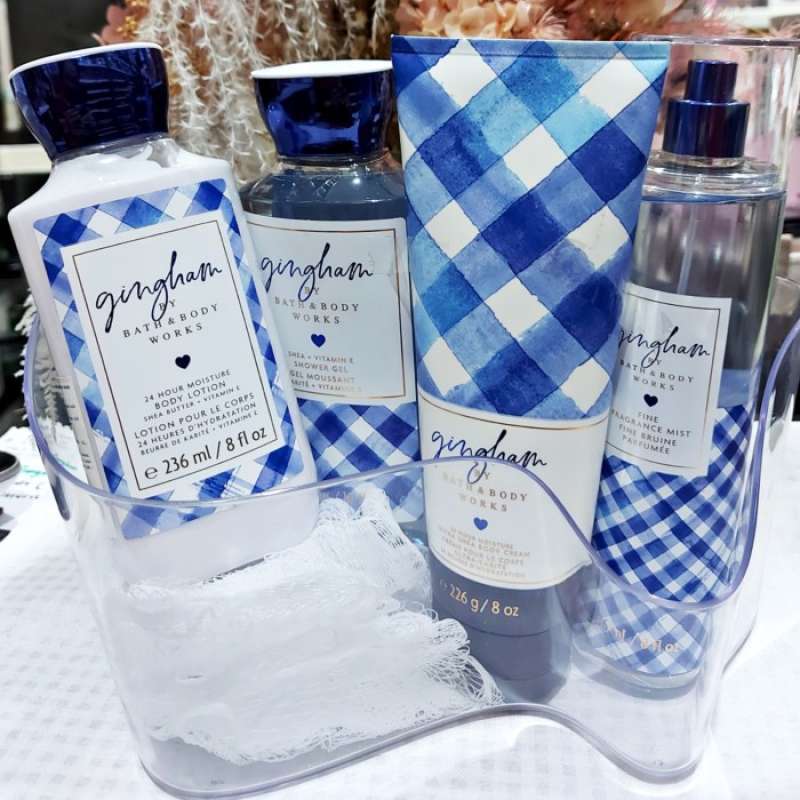Promo Bath Body Works Bbw Gingham Gift Set Of 5 Hampers Birthday Diskon 23 Di Seller Resican