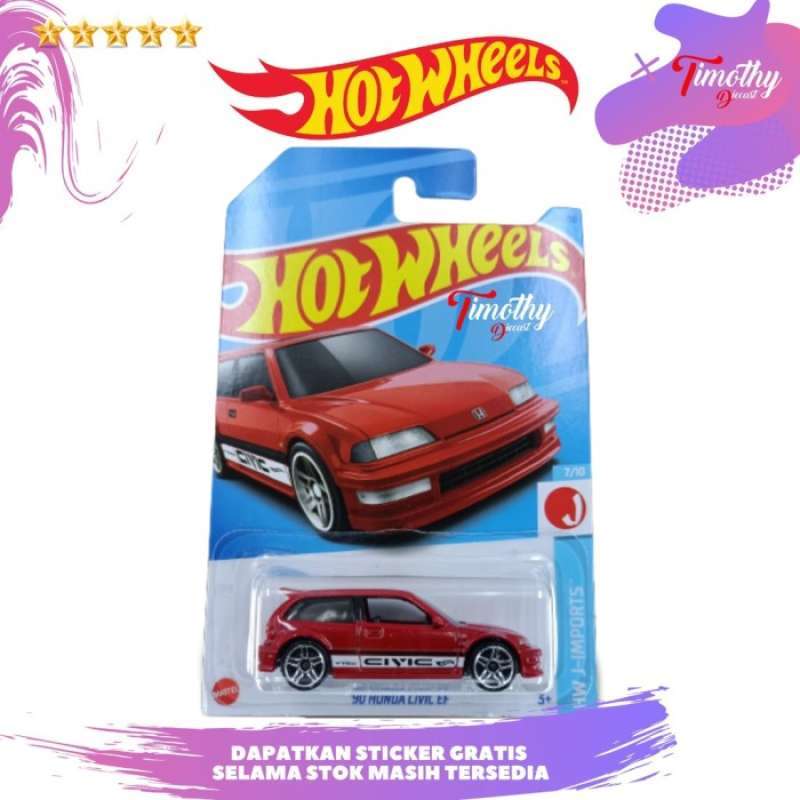 Jual Hot Wheels Honda Civic Ef Merah Vtec Special Base Silver Td Di Seller Sunshop