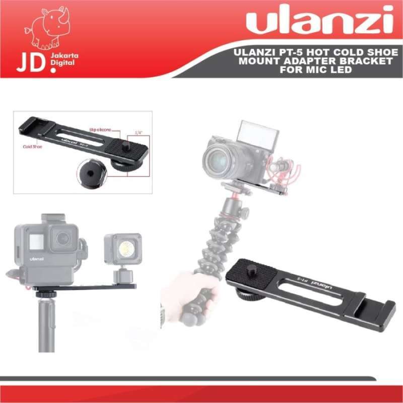 Jual Ulanzi Pt Pt Hot Cold Shoe Mount Adapter Bracket For Mic Led Dll Di Seller Circlet
