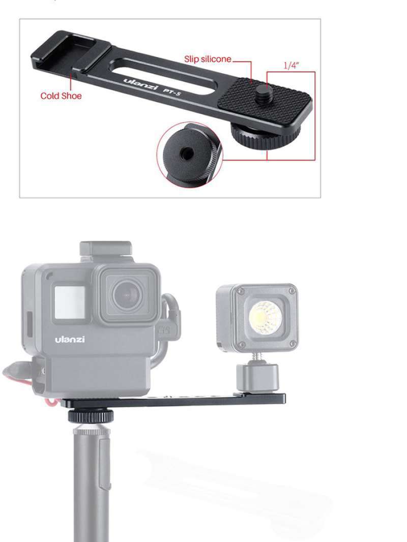 Jual Ulanzi Pt Pt Hot Cold Shoe Mount Adapter Bracket For Mic Led Dll Di Seller Circlet