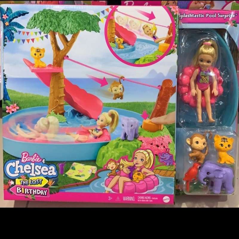 Promo Barbie Chelsea Splashtastic Pool Surprise Playset Original Mattel