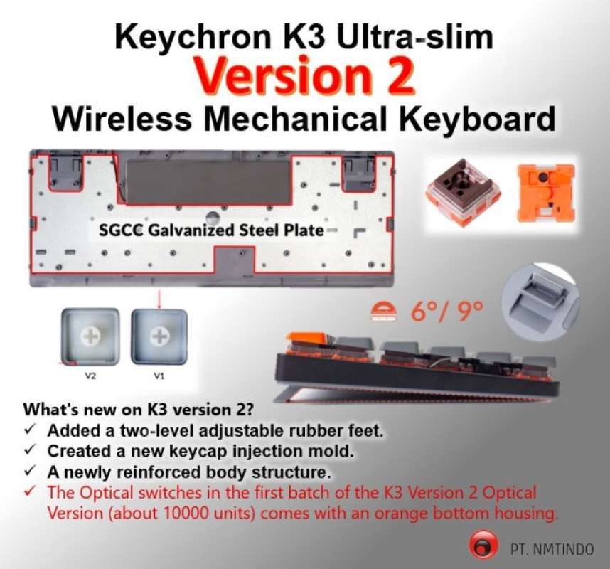 Promo New Keychron K Version Hot Swappable Rgb Backlight Optical Blue Switch Diskon Diskon