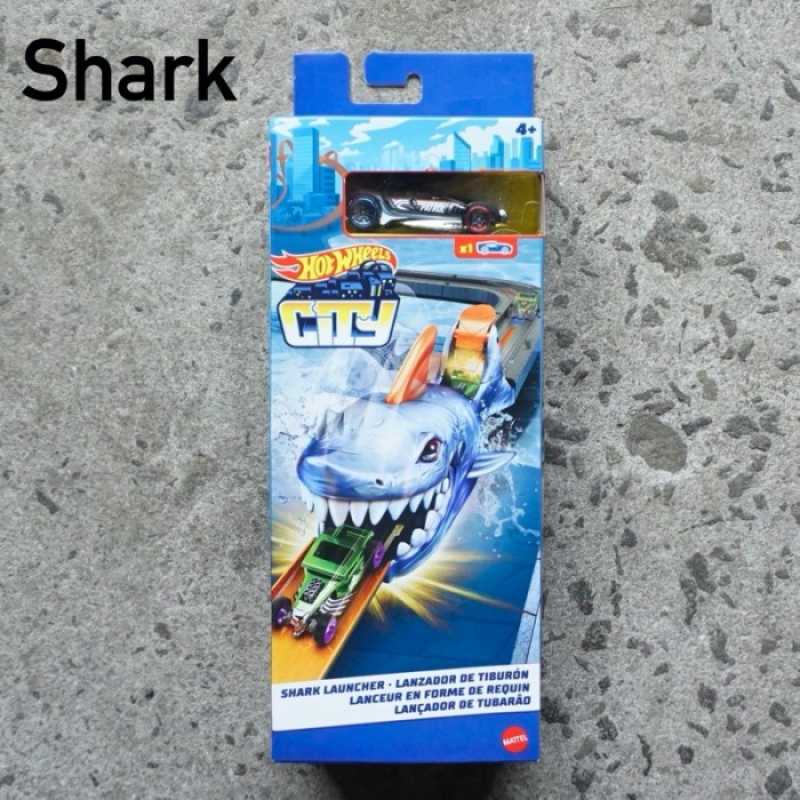Jual Hot Wheels City Nemesis Shark Dino Launcher Hotwheels Track Warna Shark Di Seller
