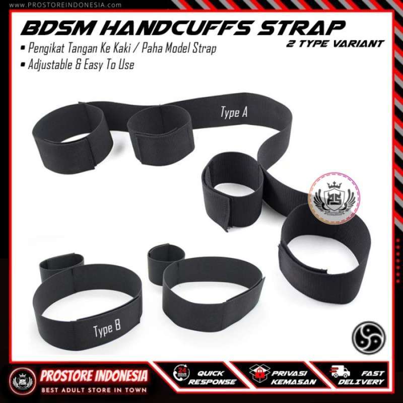 Promo Bdsm Handcuffs Strap Bondage Sex Borgol Cinta Pengikat Kaki