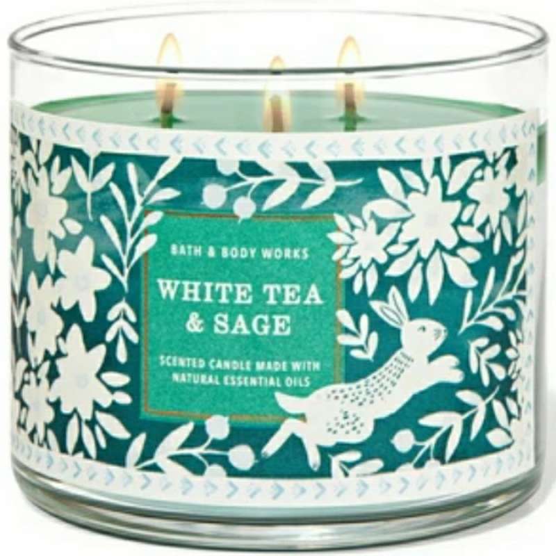 Promo Bath Body Works Bbw White Tea Sage Wick Candle G Terbaik
