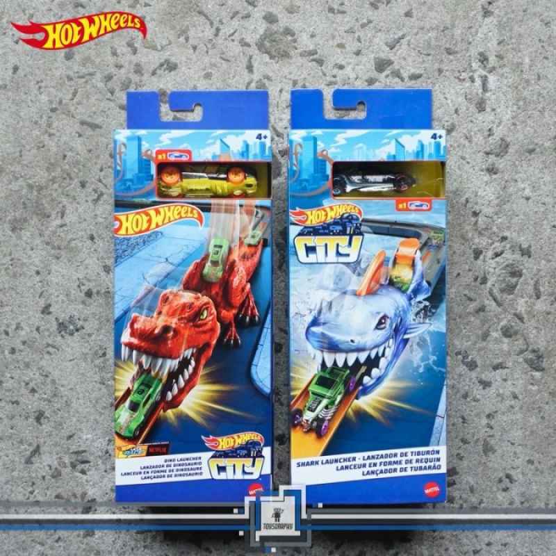 Jual Hot Wheels City Nemesis Shark Dino Launcher Hotwheels Track Warna Dino Di Seller