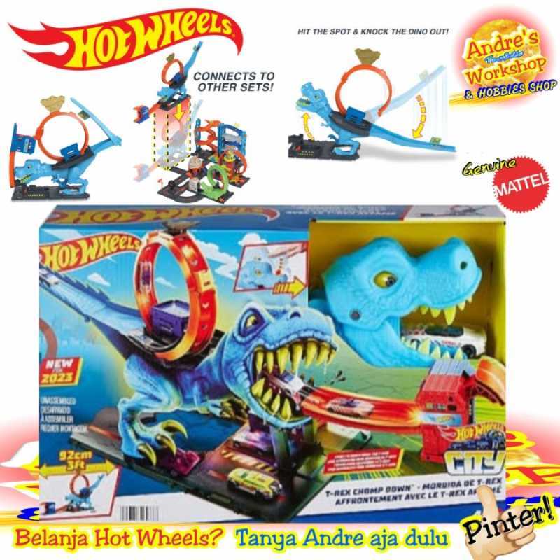 Jual Hotwheels Track Trex Chomp Down Ori Mattel Hot Wheels Track City Dino Di Seller Sunshop
