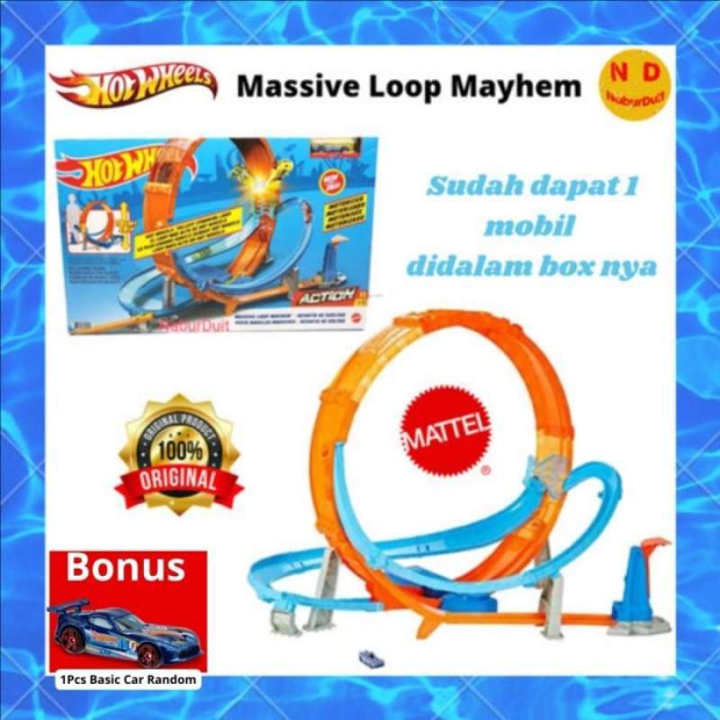 Promo Hot Wheels Massive Loop Mayhem Booster Track Set Ori Mattel Hotwheels Diskon Di Seller