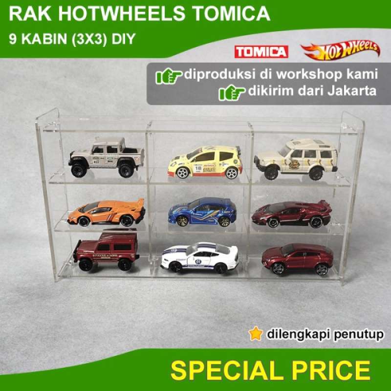 Promo Acrylic Display Case Rak Display Akrilik Tomica Hot Wheels 3x3 Lutofia Diskon 50 Di
