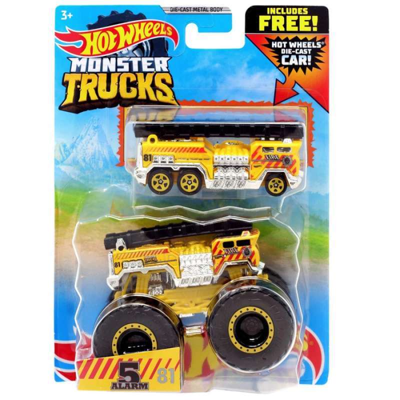 Jual Hot Wheels Monster Trucks Alarm Ultimate Fire Truck Original Mattel Gunkster Alr Di