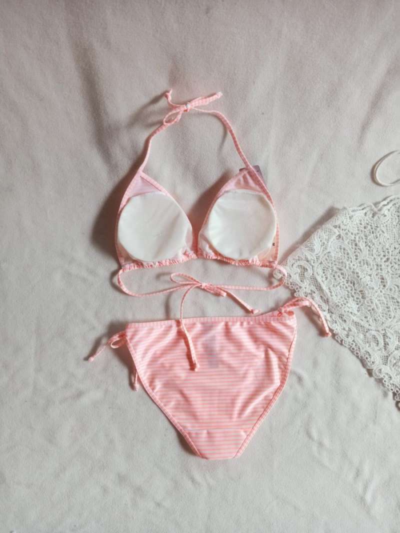 Jual Bk R Xo Garis Salem Putih Bikini Pantai Segitiga With Foam Di Seller Circlet