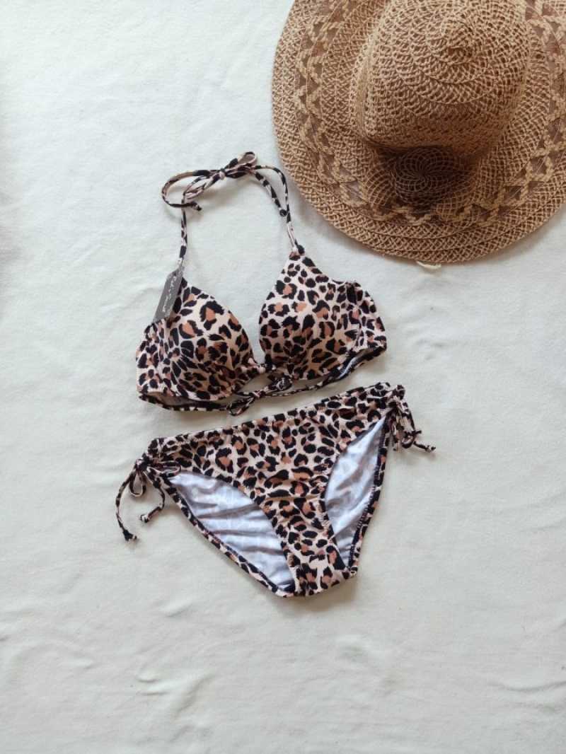 Jual Bk R Leopard Coklat Bikini Pantai Push Up Foam Berkawat Di Seller Mama Shop Kedung