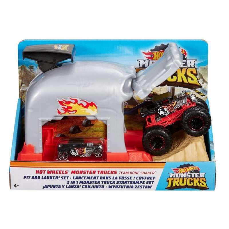 Jual Hot Wheels Monster Trucks Team Shark Wreak Pit And Launch Set Original Di Seller Enzo Store