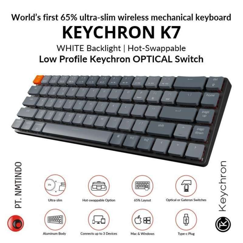 Promo Keychron K Layout Hot Swappable White Backlight Optical Switch Diskon Di Seller