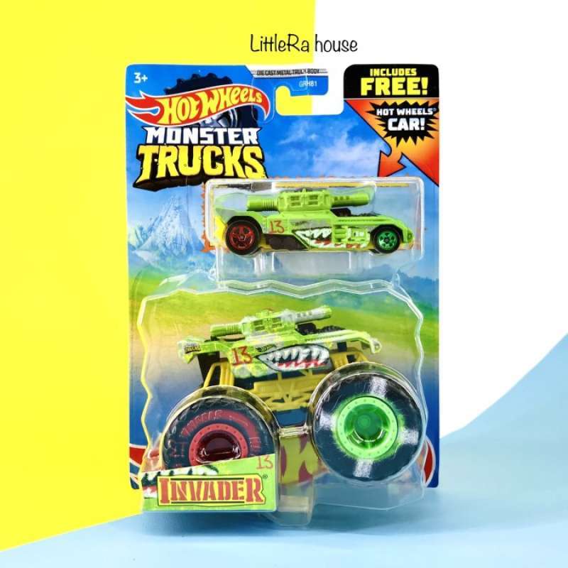 Promo Hot Wheels Monster Truck Gratis Reguler Car Mattel Lutofia Invader Diskon Di