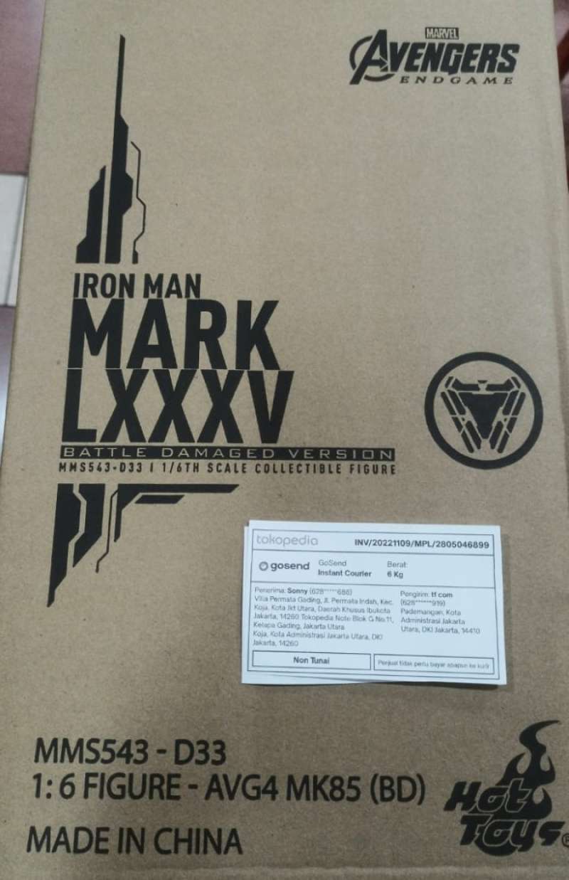 Promo Hot Toys Iron Man Ironman Mark Lxxxv Mark Battle Damage Reguler Ver Diskon Di