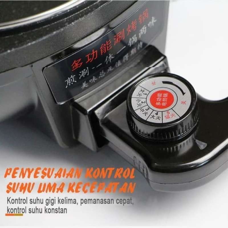 Promo Multifungsi Electric Bbq Oven Grill Smokeless Hot Pot Hitam Promo Diskon 21 Di Seller