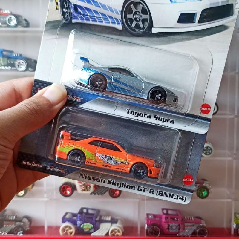 Promo HOT WHEELS PREMIUM PAKET LIVERY YANG TERTUKAR R34 SUPRA FAST FURIOUS Diskon 50 Di
