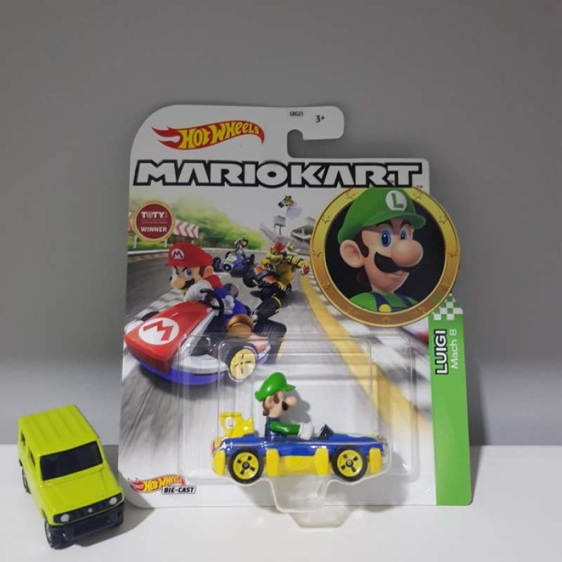 Promo Hot Wheels Mario Kart Luigi Mach Hotwheels Mariokart Hw Mattel