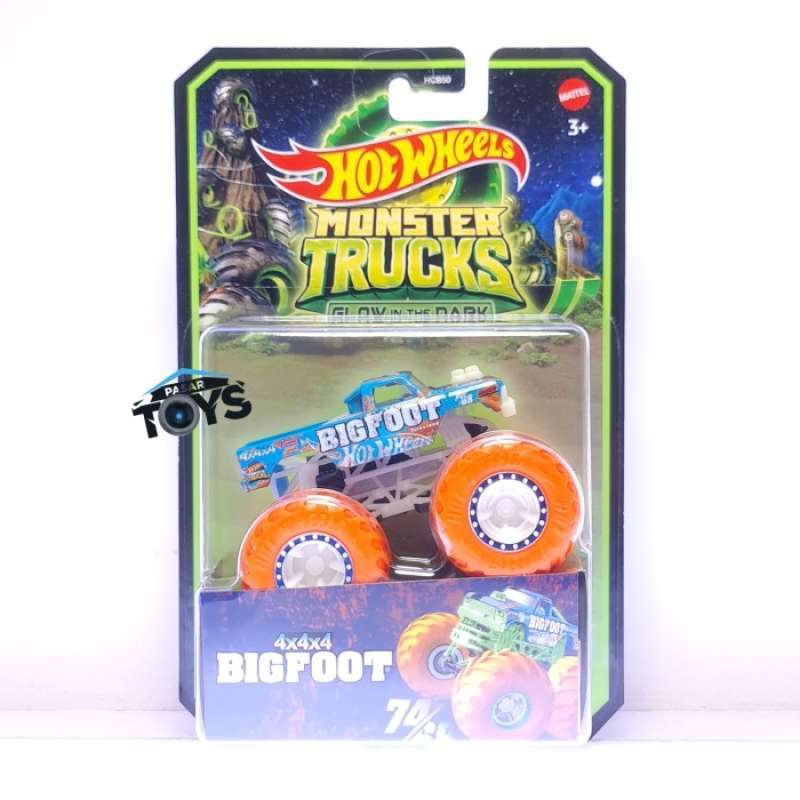 Promo HOT WHEELS MONSTER TRUCKS GLOW IN THE DARK SCALE TOY