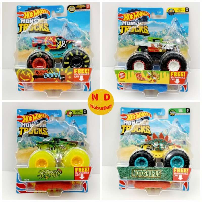 Promo HOT WHEELS MONSTER TRUCKS CAR 1 64 MATTEL HOTWHEELS LUTOFIA Hotwiler Diskon 50 Di