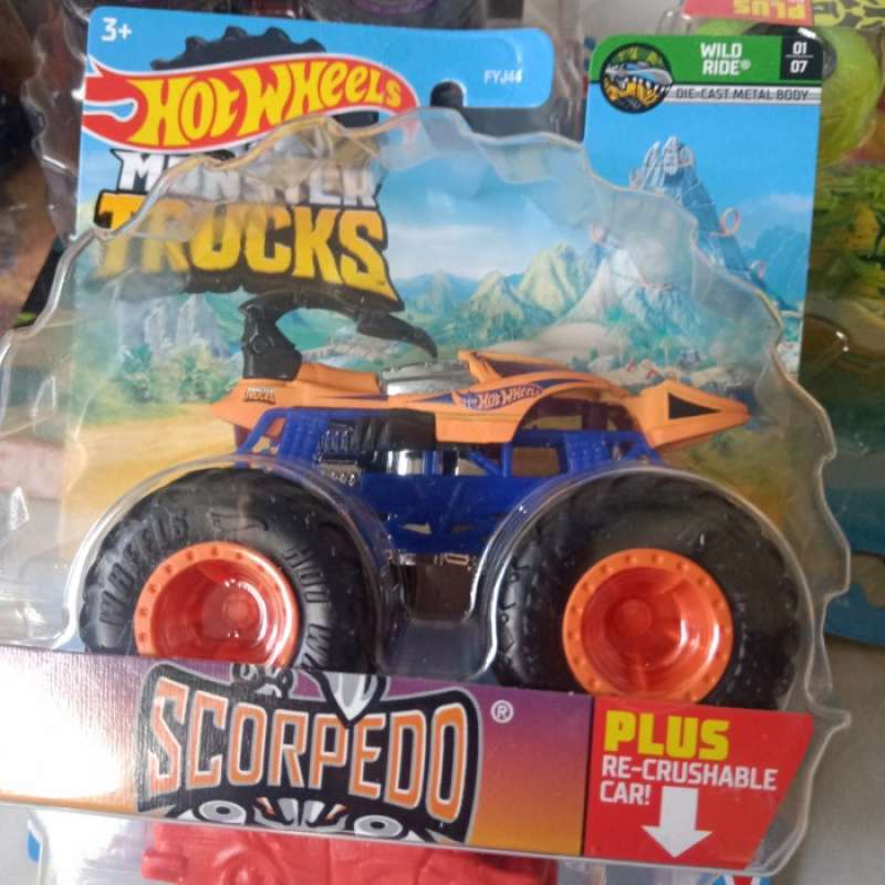 Promo HOTWHEELS HOT WHEELS MONSTER TRUCKS TRUCK SCORPEDO LUTOFIA Orange Diskon 50 Di Seller
