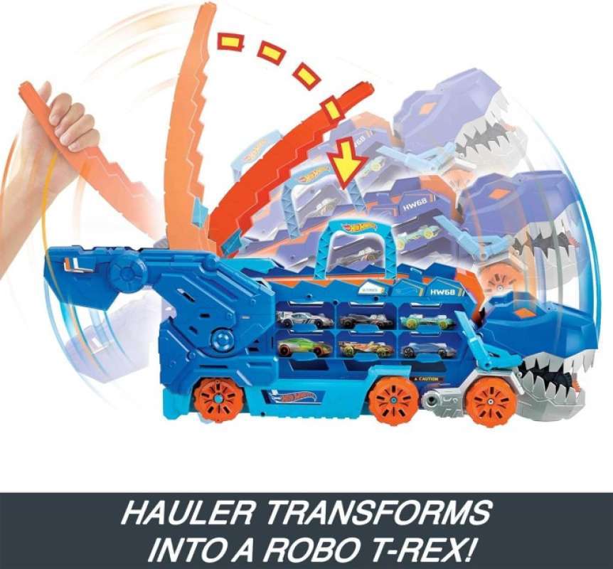 Promo HOT WHEELS CITY ULTIMATE HAULER T REX TRANSPORTER PLAYSET HNG LUTOFIA Diskon Di