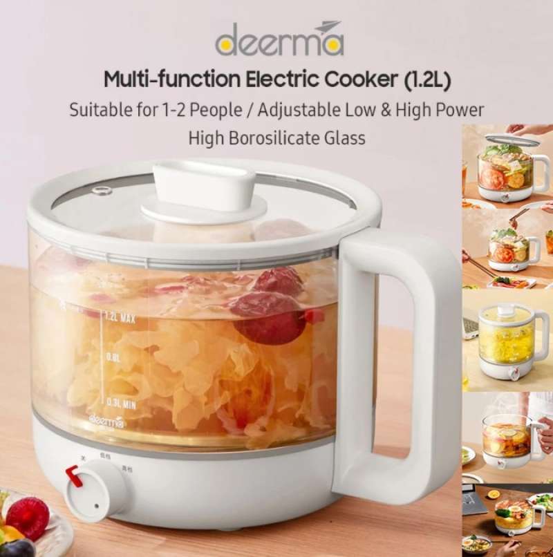 Promo Deerma Electric Cooker 1 2l 600w Multi Function Electric Hot Pot Diskon 33 Di Seller