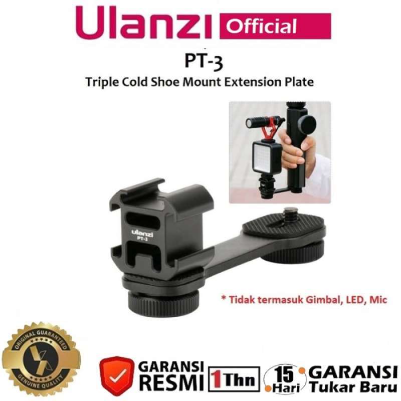 Jual Ulanzi Pt Triple Hot Cold Shoe Mount Adapter Bracket For Mic Led Di Seller Rumix