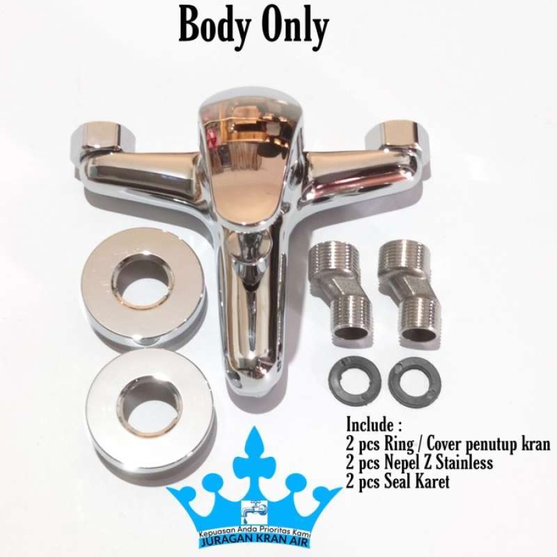 Promo Kran Panas Dingin Keran Mixer Hot Cold Water Heater Shower Mandi Set Diskon Di Seller
