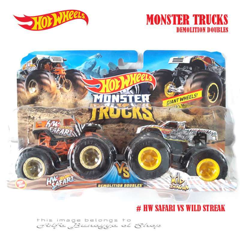 Promo HOT WHEELS MONSTER TRUCKS DOUBLE HOWHEELS TRUCK 2 LUTOFIA SafariXWStreak Diskon 50