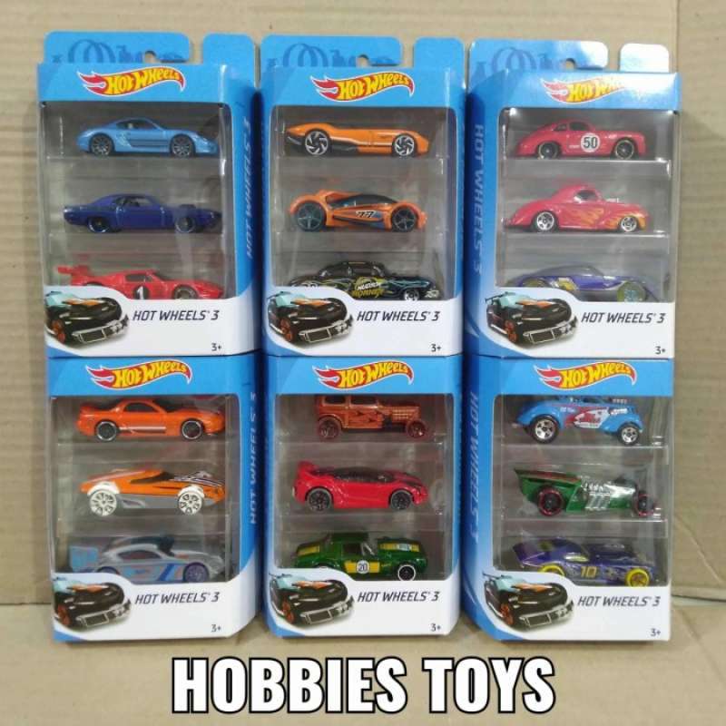 Promo HOT WHEELS HW 3 PACK GIFTPACK ISI 3 PCS RANDOM ACAK MURAH MATTEL Diskon 50 Di Seller