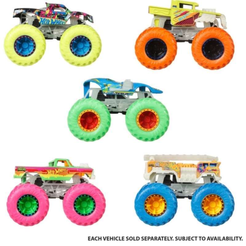 Jual Hot Wheels Monster Trucks Glow In The Dark Scale Toy Assortment Alarm Di Seller