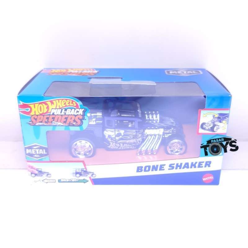 Promo HOT WHEELS PULL BACK SPEEDERS 1 43 SCALE METAL MATTEL Bone Shaker Diskon 50 Di Seller