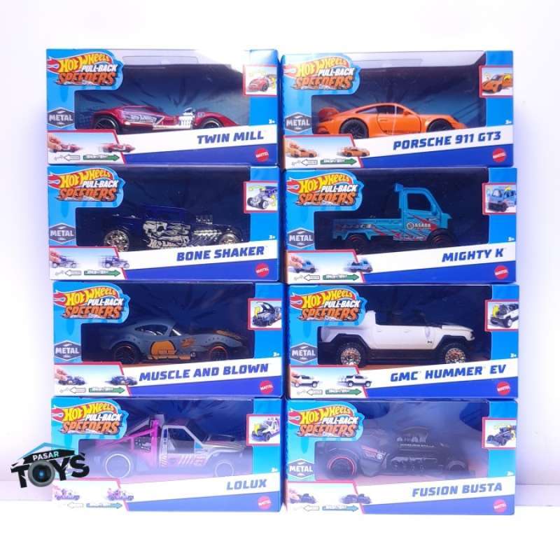 Promo HOT WHEELS PULL BACK SPEEDERS 1 43 SCALE METAL MATTEL Mighty K Diskon 50 Di Seller