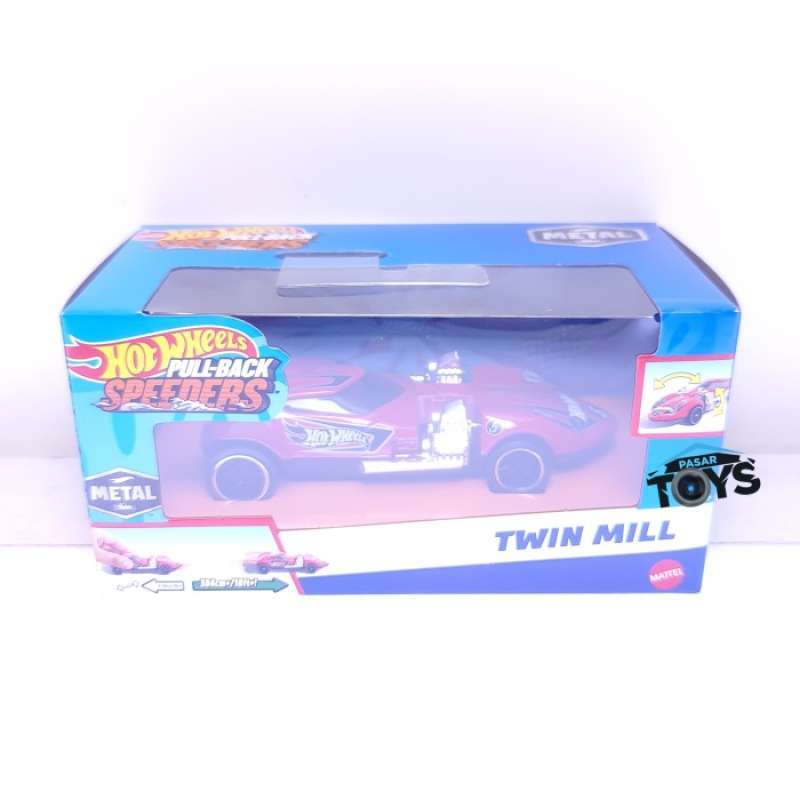Promo HOT WHEELS PULL BACK SPEEDERS 1 43 SCALE METAL MATTEL Twin Mill Diskon 50 Di Seller