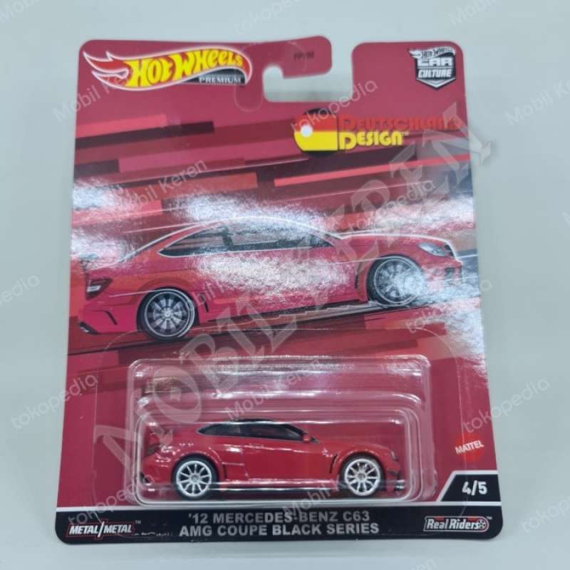 Promo HOT WHEELS PREMIUM MERCEDES BENZ C AMG COUPE BLACK SERIES RED Diskon Di Seller