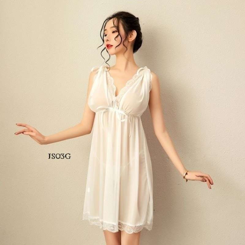 Promo Baju Tidur Wanita Big Size Lingerie Jumbo Fit To Xxl Putih Js G Ungu Muda Diskon Di