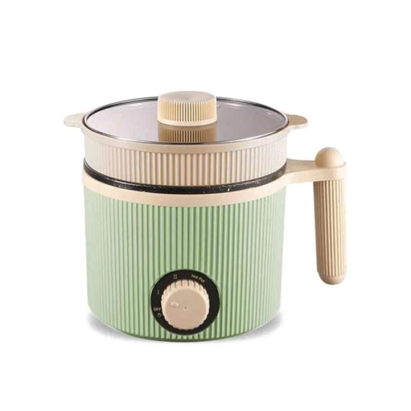 Jual Panci Listrik Garis Multifungsi Steamer Fry Pan Hot Pot Elektrik Cokelat Di Seller Noelle