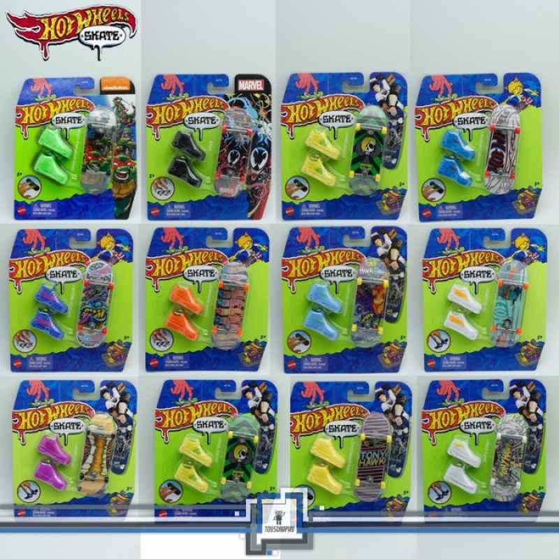 Promo Hot Wheels Skate Tony Hawk Finger Board Single Hotwheels Tech Deck Skull Ride Diskon