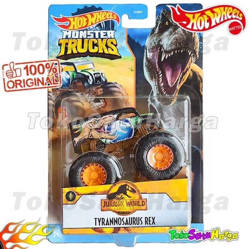 Promo HOT WHEELS MONSTER TRUCKS JURASSIC WORLD DINOSAURUS HOTWHEELS MATTEL LUTOFIA Diskon 50