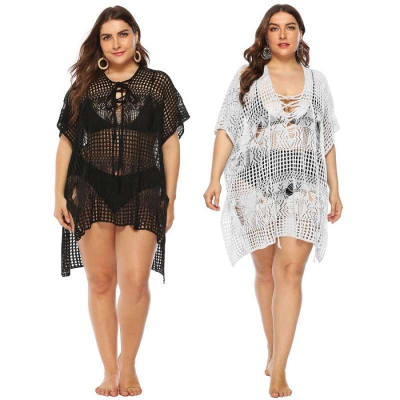 Jual Bikini Outer Wanita Jumbo Bsize Beach Robe Cover Dress Pantai Full